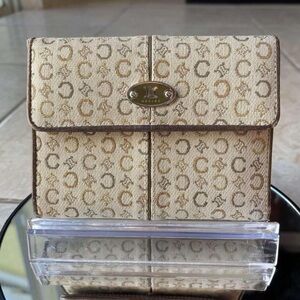 Vintage Celine Macadam Leather & Canvas Trifold Wallet- Free Gift With Purchase